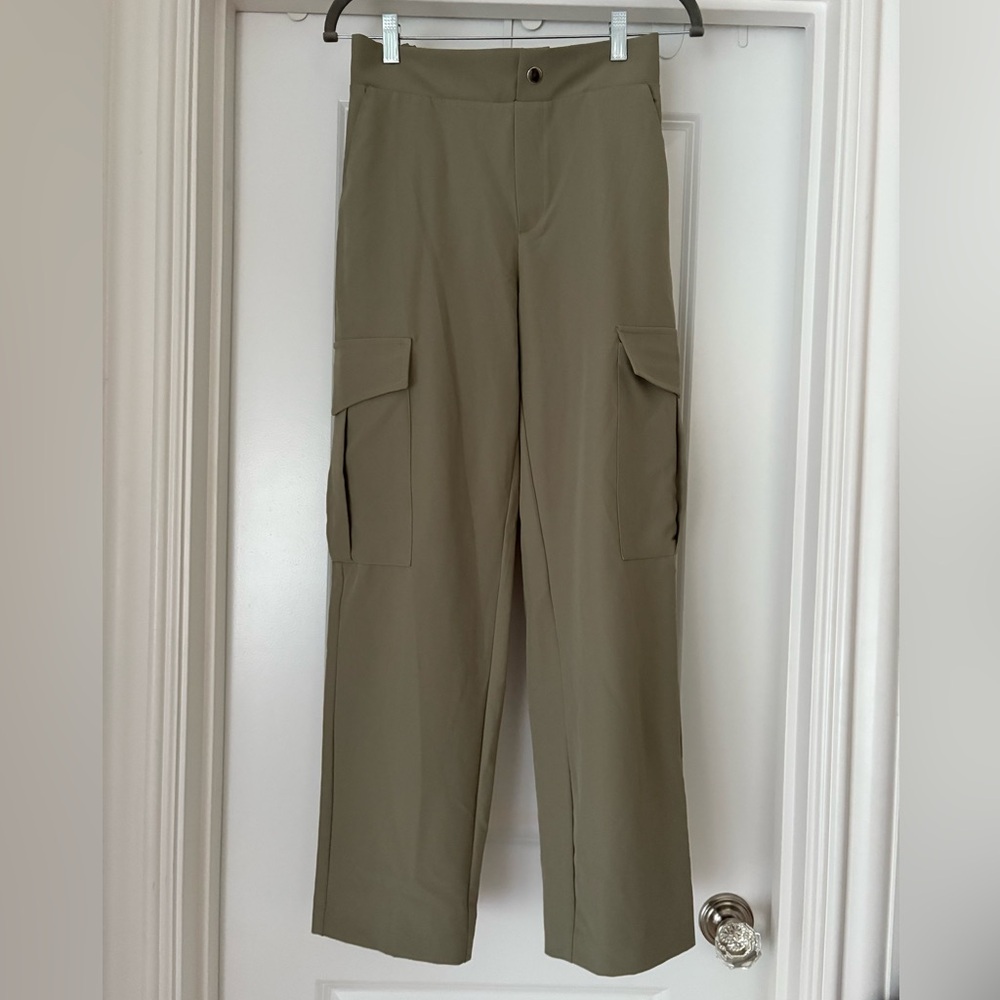 Zara Olive Green Cargo Trousers